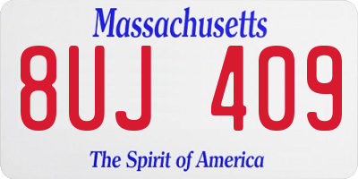 MA license plate 8UJ409