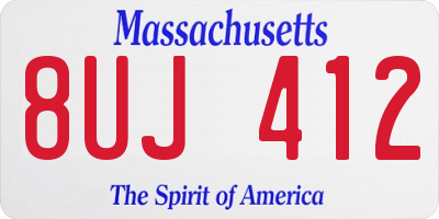 MA license plate 8UJ412