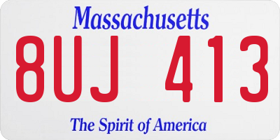 MA license plate 8UJ413