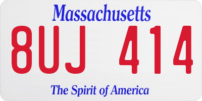 MA license plate 8UJ414