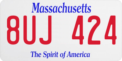 MA license plate 8UJ424