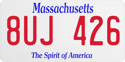 MA license plate 8UJ426