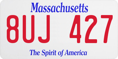 MA license plate 8UJ427