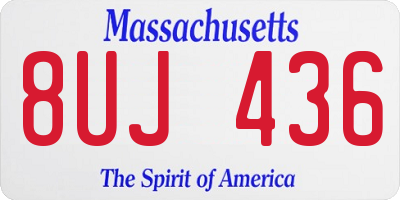 MA license plate 8UJ436