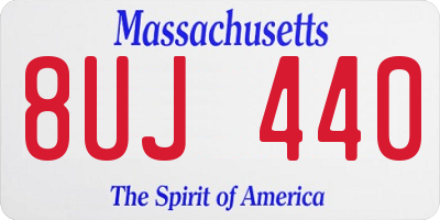 MA license plate 8UJ440
