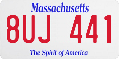 MA license plate 8UJ441