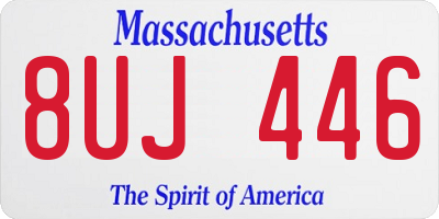 MA license plate 8UJ446