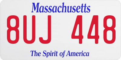 MA license plate 8UJ448