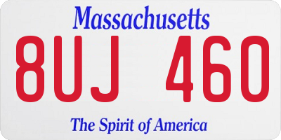 MA license plate 8UJ460