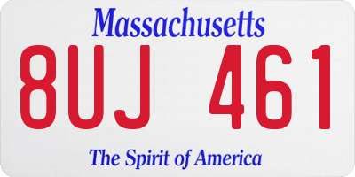 MA license plate 8UJ461