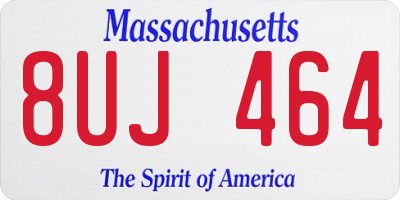 MA license plate 8UJ464