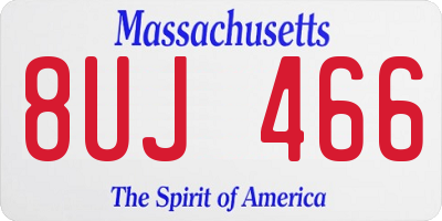 MA license plate 8UJ466