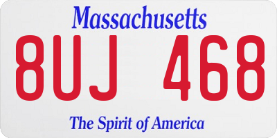 MA license plate 8UJ468