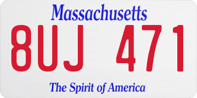 MA license plate 8UJ471