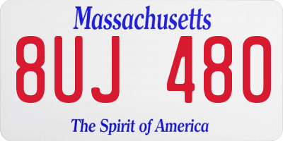 MA license plate 8UJ480