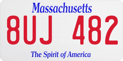 MA license plate 8UJ482