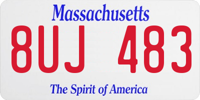 MA license plate 8UJ483