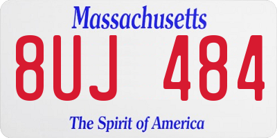 MA license plate 8UJ484