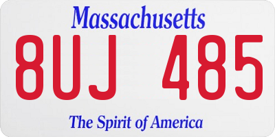 MA license plate 8UJ485
