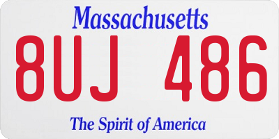 MA license plate 8UJ486