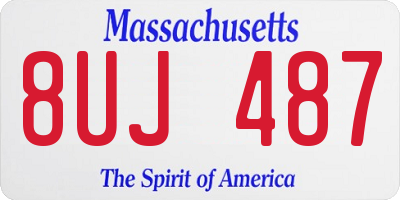 MA license plate 8UJ487