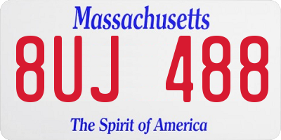 MA license plate 8UJ488