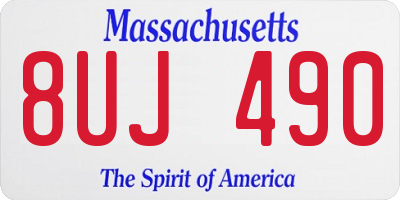 MA license plate 8UJ490