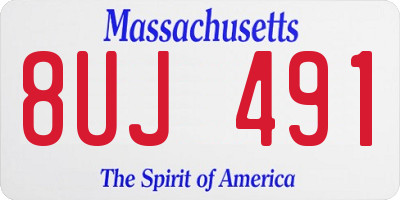 MA license plate 8UJ491