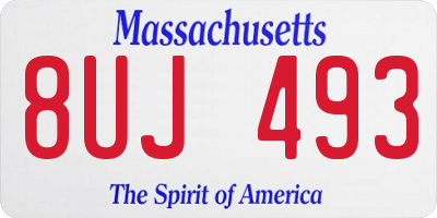 MA license plate 8UJ493