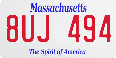 MA license plate 8UJ494