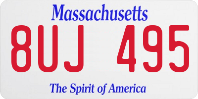 MA license plate 8UJ495