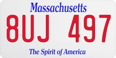 MA license plate 8UJ497