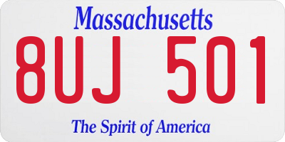 MA license plate 8UJ501