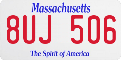 MA license plate 8UJ506