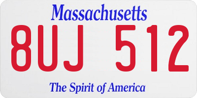 MA license plate 8UJ512