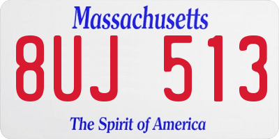 MA license plate 8UJ513
