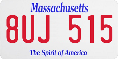 MA license plate 8UJ515