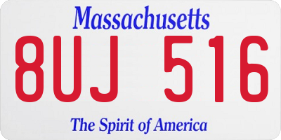 MA license plate 8UJ516