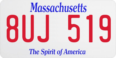 MA license plate 8UJ519