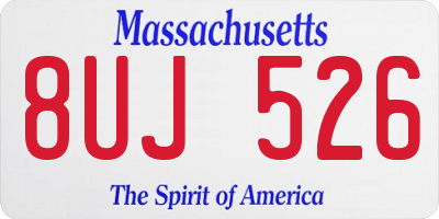 MA license plate 8UJ526