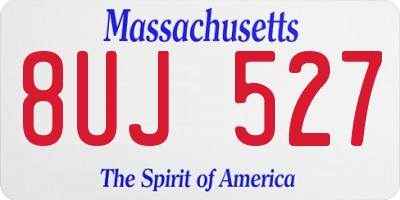 MA license plate 8UJ527