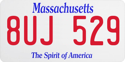 MA license plate 8UJ529