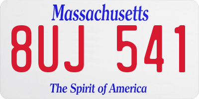 MA license plate 8UJ541