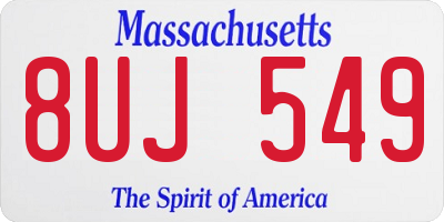 MA license plate 8UJ549
