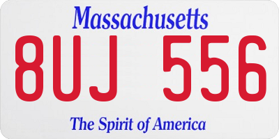 MA license plate 8UJ556