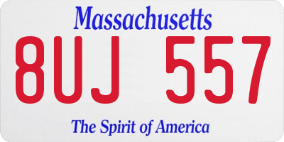 MA license plate 8UJ557