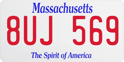 MA license plate 8UJ569