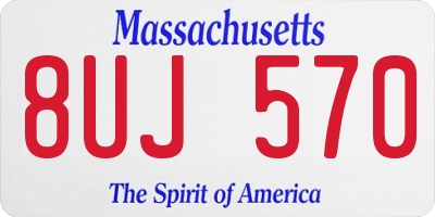 MA license plate 8UJ570