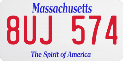 MA license plate 8UJ574