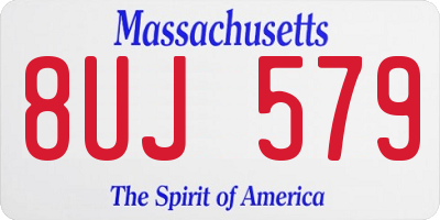 MA license plate 8UJ579